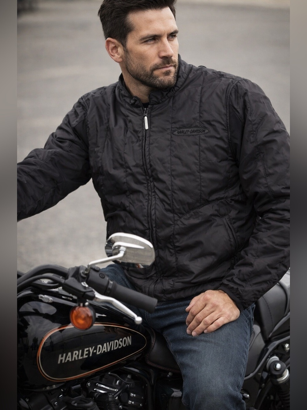 Harley-Davidson® Men’s Puffer Quilted Jacket, Size Large FXRO Water Resistance